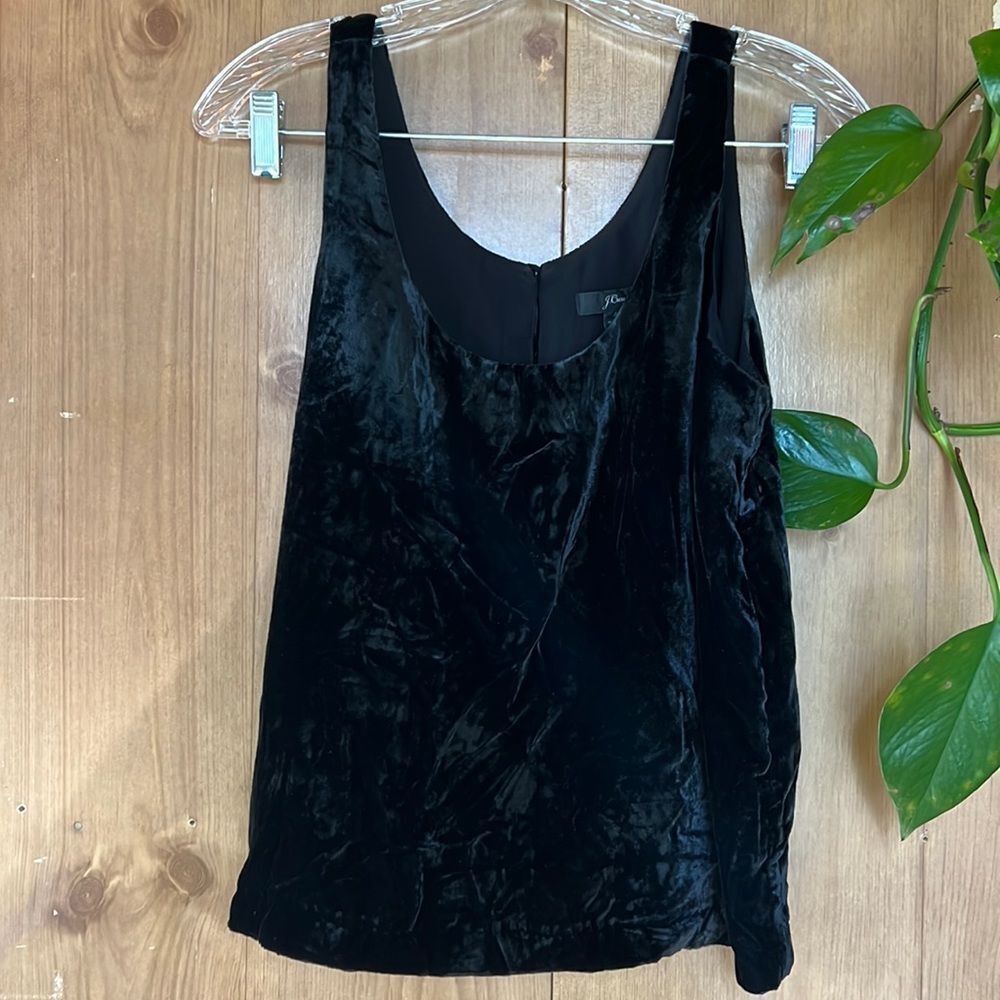 J Crew velvet tank black size 4